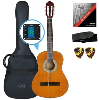Artist CL34 - 3/4 Size Classical Nylon String Guitar - Amber w/ Case